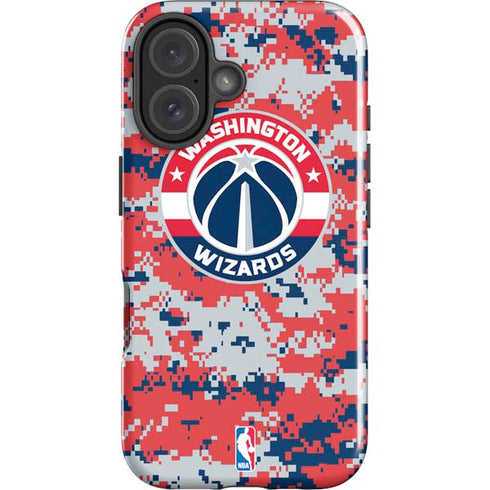 NBA Washington Wizards Camo Digi iPhone 16 Impact Case